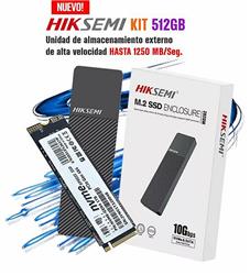 UNIDAD EXTERNA HIKSEMI KIT + 512GB NVME USB 3.2 & TIPO C